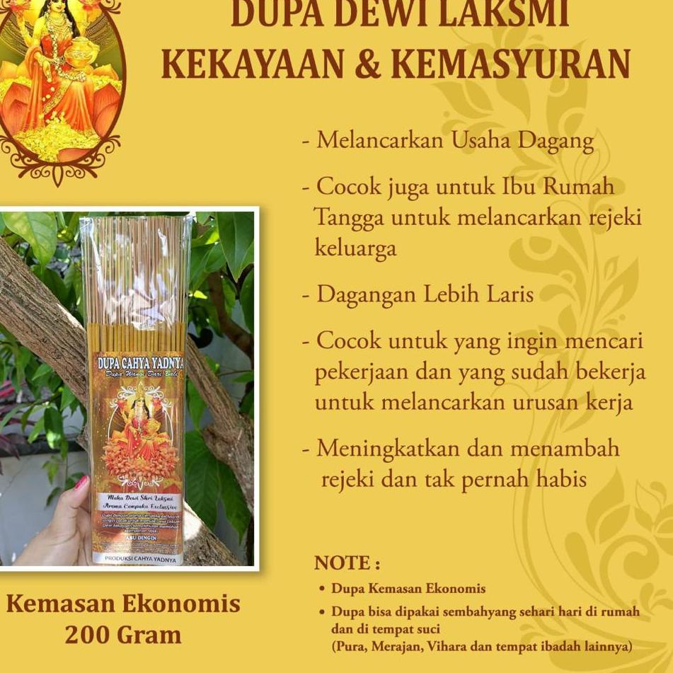 Jual Original Dupa Maha Dewi Shri Laksmi Gram Cahya Yadnya Murah