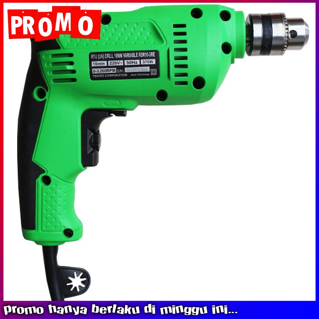 Jual RYU RDR10 3RE 10mm Reverseable Electrik Drill With Variable Speed