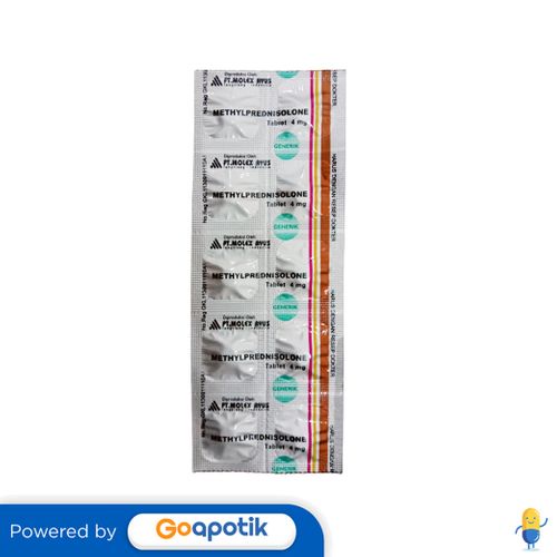 Jual METHYLPREDNISOLONE MOLEX AYUS 4 MG STRIP 10 TABLET Shopee Indonesia