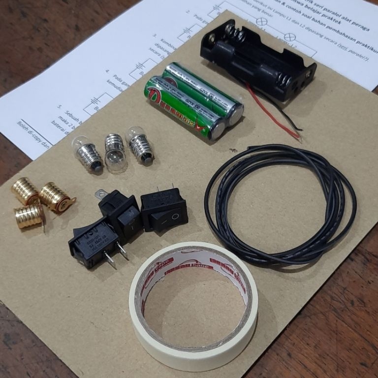 Jual LANGSUNG ATC Paket Lengkap Kit Lampu Listrik Seri Paralel Alat