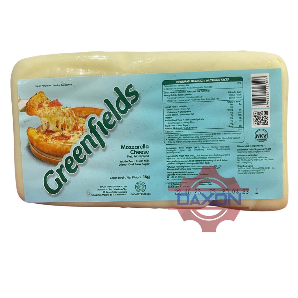 Jual Greenfields Mozzarella Moza Blok Keju Cheese Kg Mozarela