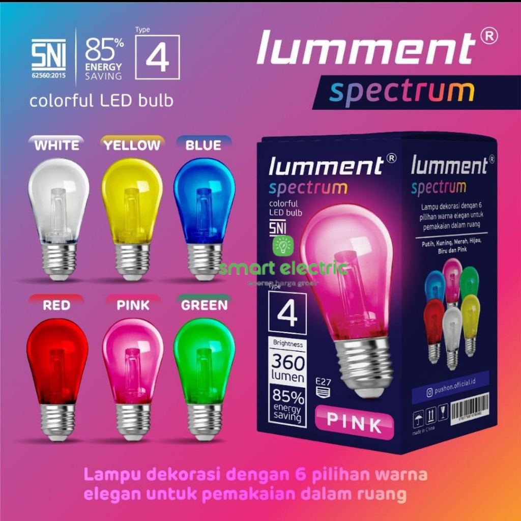 Jual Lampu Dekorasi LED Hias Bohlam Warna Warni Cantik Bagus Murah