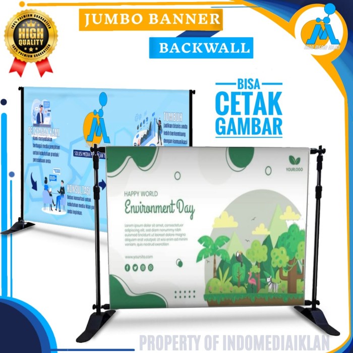 Jual Jumbo Banner Stand Backdrop Backwall Portable Shopee Indonesia