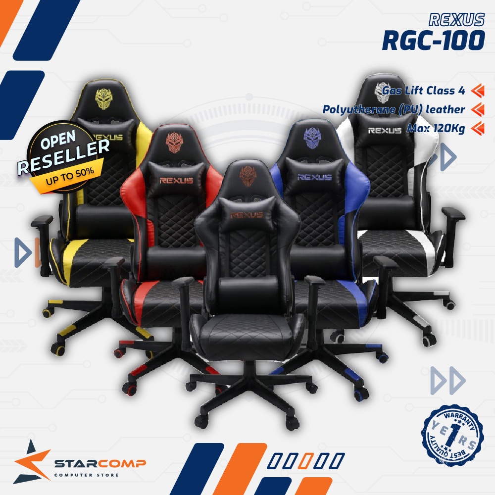 Jual Rexus RGC100 Gaming Chair RGC 100 RGC 100 Shopee Indonesia