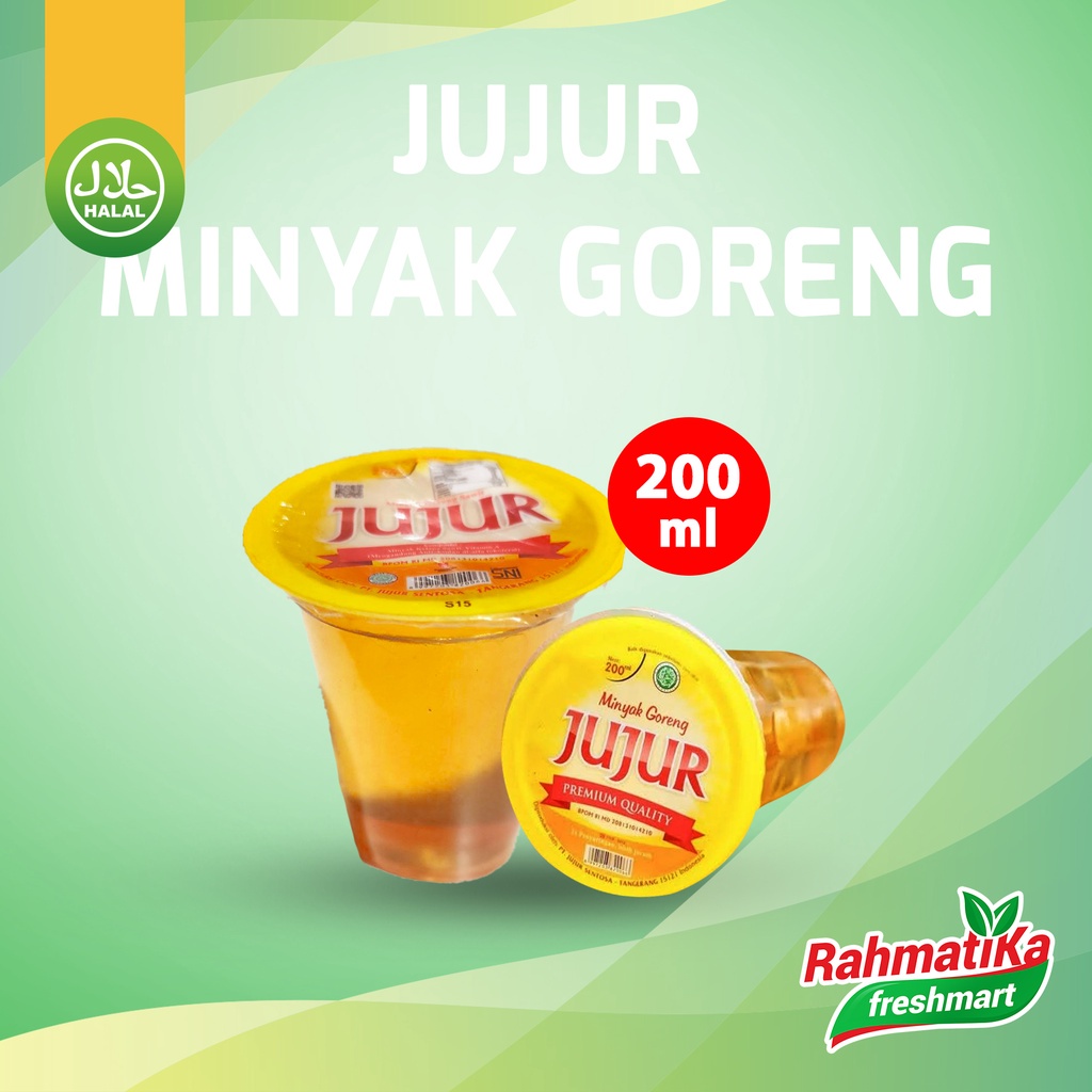 Jual JUJUR Minyak Goreng Sawit 200 Ml Cup Shopee Indonesia