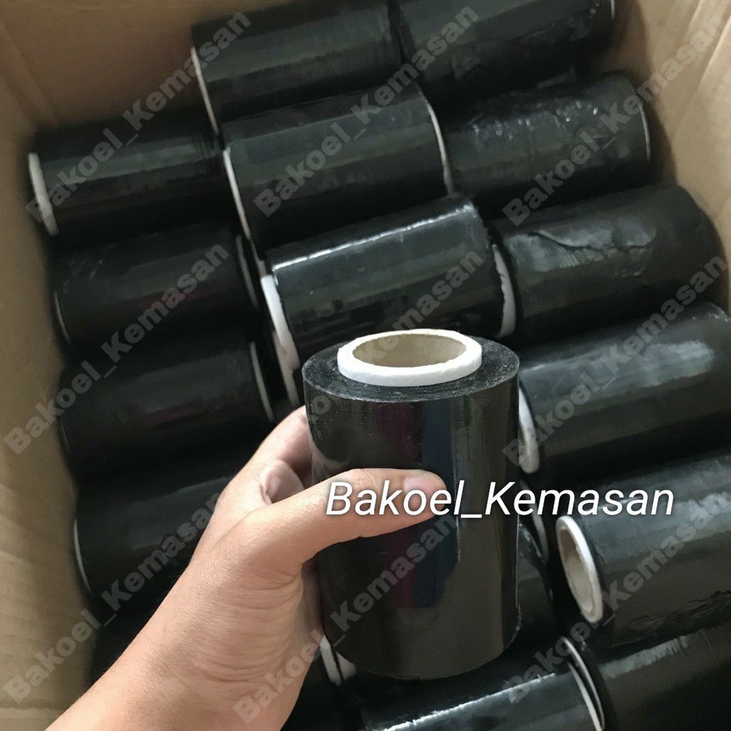 Jual Plastik Wrapping BLACK 10 Cm Stretch Film HITAM 10cm Shopee