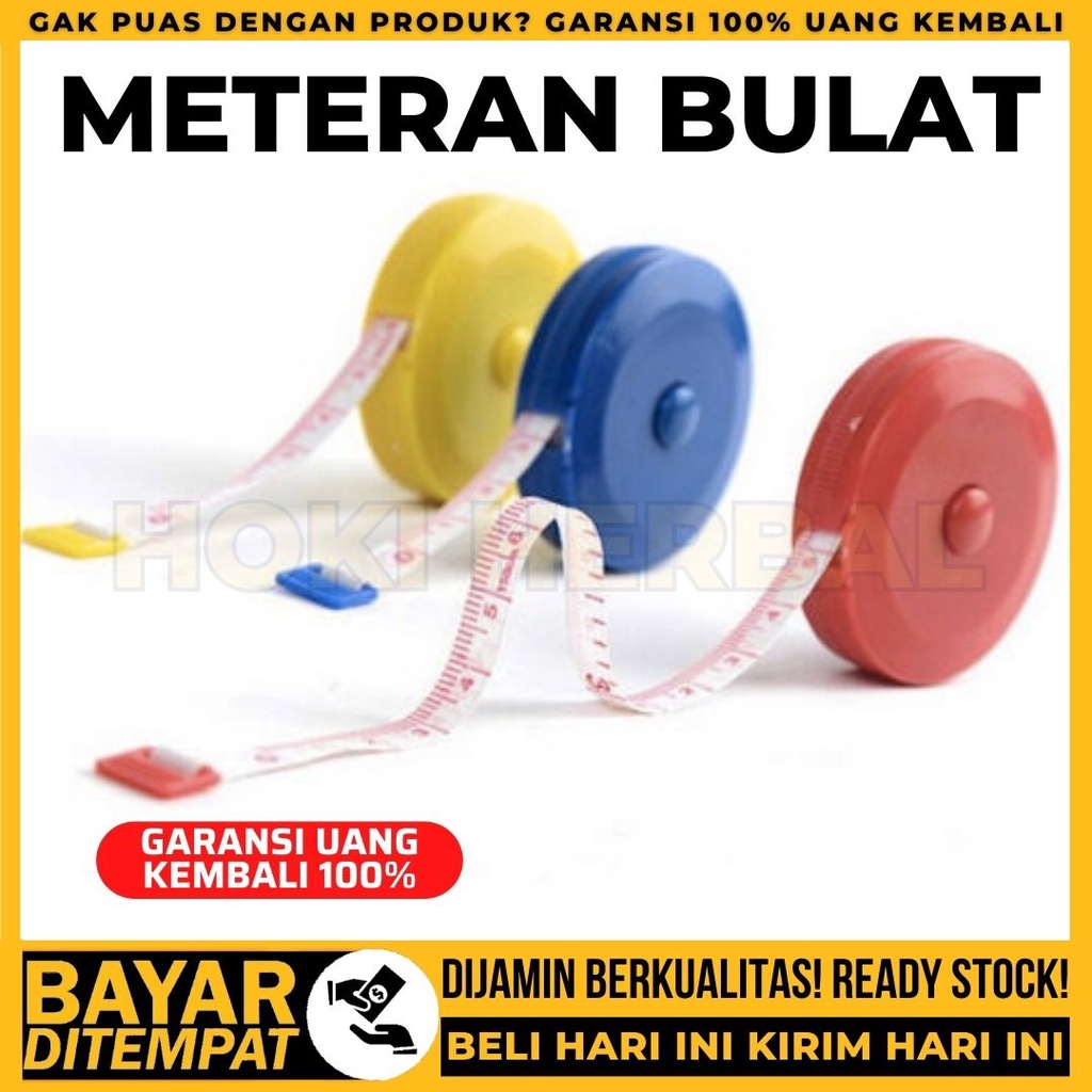 Jual Meteran Bulat Gulung Putar Cm Mini Alat Ukur Baju Pakaian