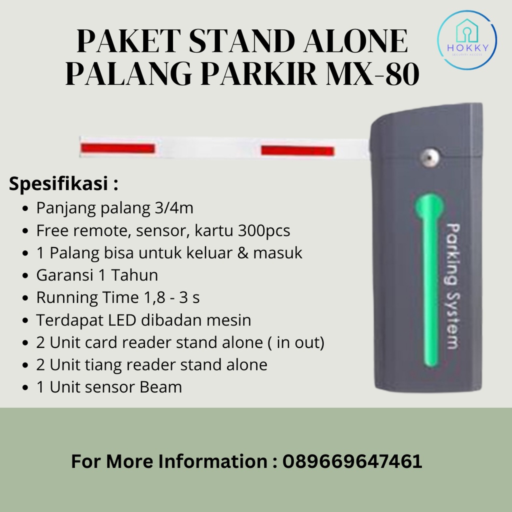 Jual Palang Otomatis Barrier Gate Mx Paket Stand Alone Shopee