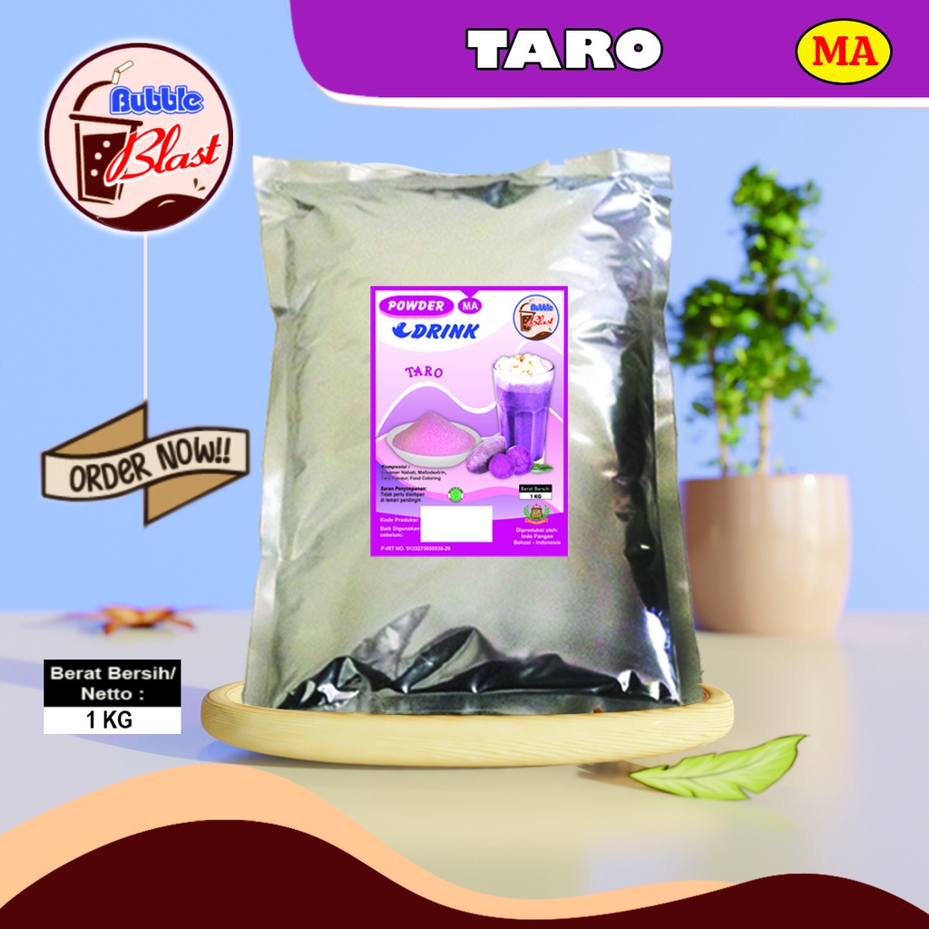 Jual Bubuk TARO 1 KG Bubuk Minuman Plain Powder Taro Original