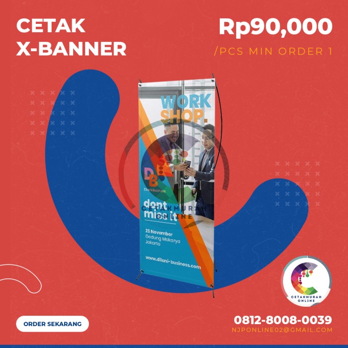 Jual Banner Cetak X Banner Bahan Albatros High Res Murah Shopee