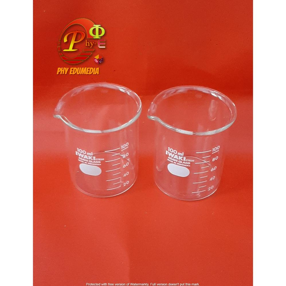 Jual COD Beaker Beaker 100ml Iwaki Beaker Glass 100ml Gelas