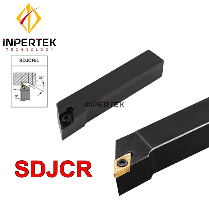 Jual Sdjcr Holder Bubut Insert Dcmt Pahat Gagang Kanan Luar