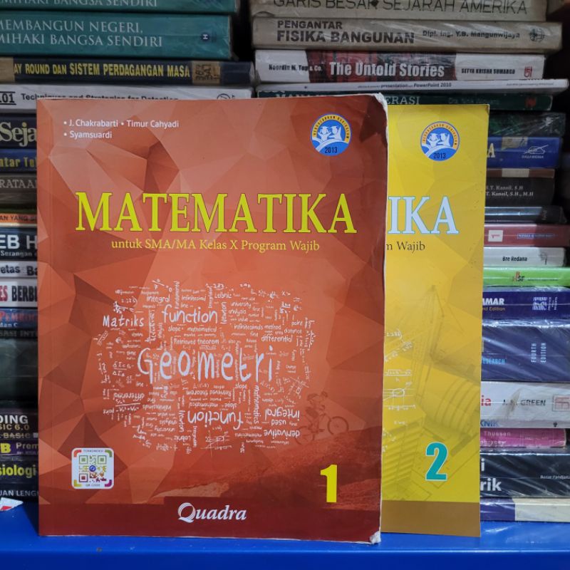 Jual BUKU BEKAS MATEMATIKA KEL WAJIB KELAS 1 2 SMA QUADRA K13 REVISI