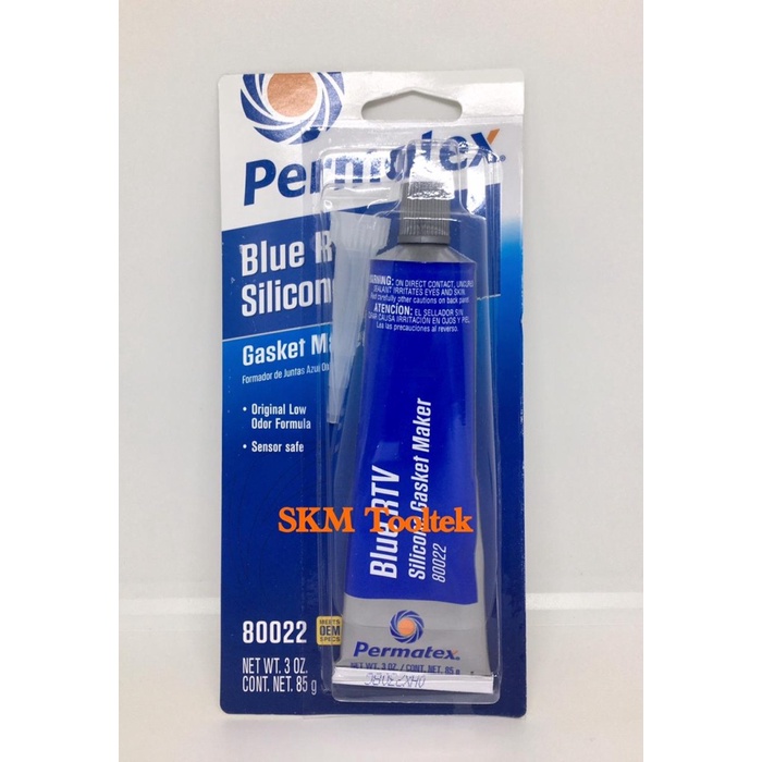 Jual PERMATEX BLUE BLUE RTV SILICONE GASKET MAKER 80022 85G