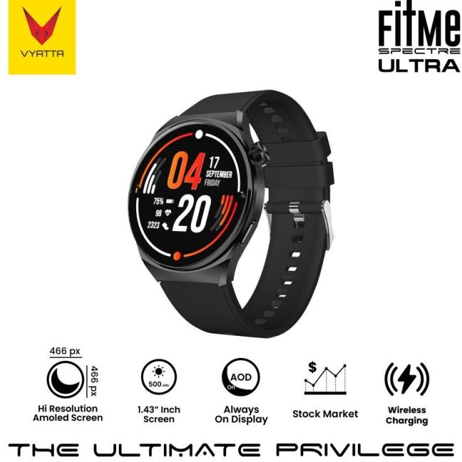 Jual Vyatta Fitme Spectre Ultra Smartwatch Amoled 1 43 Wireless