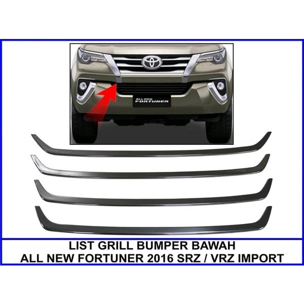 Jual List Grill Bumper Bawah All New Fortuner Srz Dan Vrz Shopee