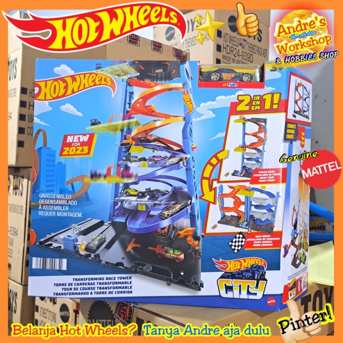 Jual Must Have Hotwheels Track Transforming Race Tower Ori Hot Wheels