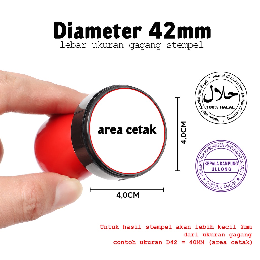 Jual Cetak Stempel Flash Bulat Otomatis Cepat Custom Stempel