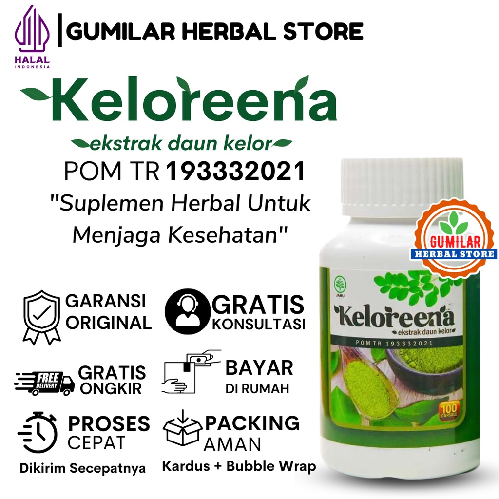 Jual Keloreena Kapsul Ekstrak Daun Kelor Original Isi Kapsul