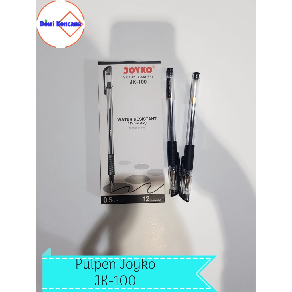 Jual Pulpen Joyko Pulpen Gel JOYKO JK 100 Dan JK 100NT 0 5mm Hitam 1