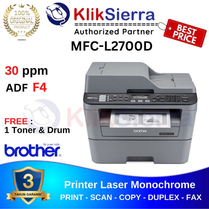 Jual Brother Mfc L D Printer Aio Laser Mono L D Fotocopy Duplex