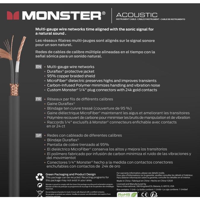 Jual Monster Prolink Acoustic Instrument Cable Monster Cable