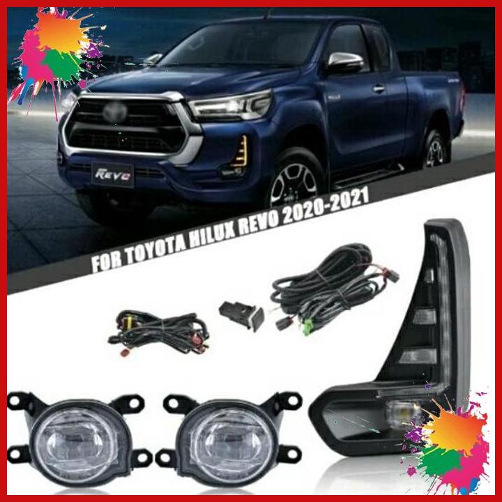 Jual Foglamp Lampu Kabut Frame Cover Drl Toyota Hilux Revo Rocco Fog