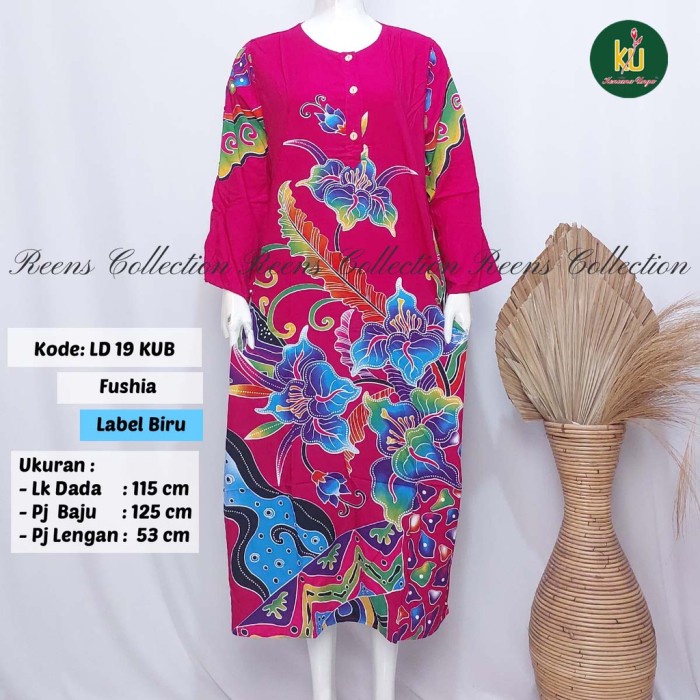 Jual Daster Longdress Kencana Ungu Label Biru Lengan Panjang Ld Vol