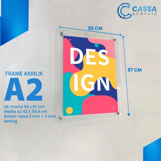 Jual FRAME BINGKAI DISPLAY POSTER MADING AKRILIK UKURAN A2