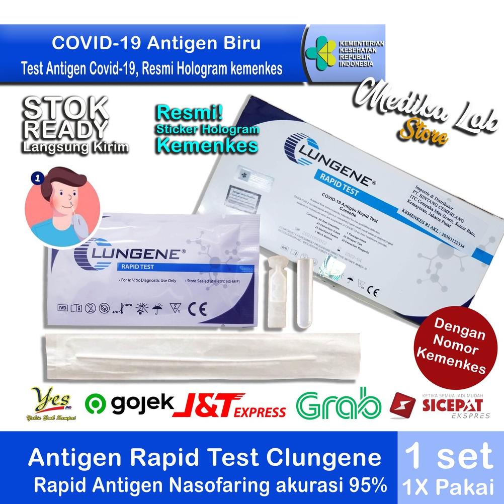 Jual New Rapid Test Antigen Swab Clungene Biru Medika Lab Original