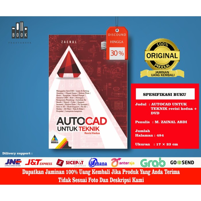 Jual Original Buku Autocad Untuk Teknik Revisi Kedua Dvd Shopee