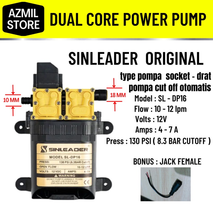 Jual Dinamo Pump Dual Pump Sinleader Sl Dp16 Dinamo Pompa Dc 12V