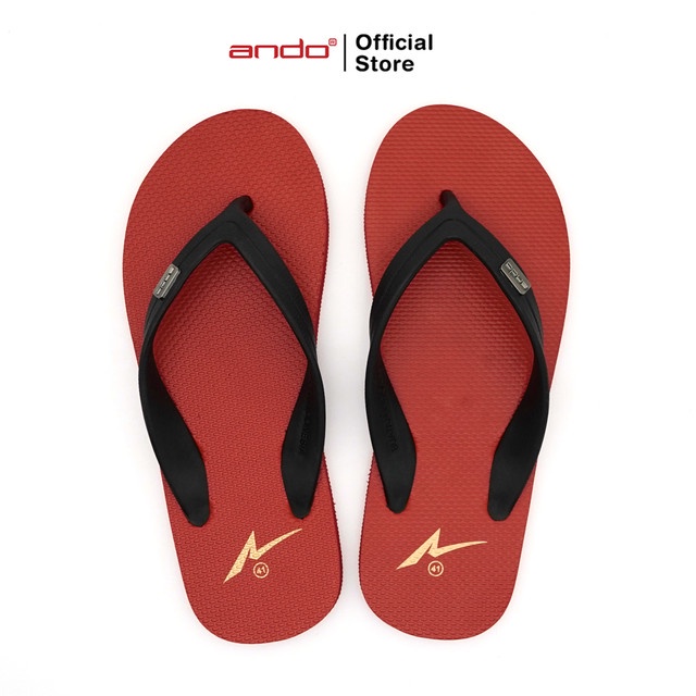 Jual Ando Official Sandal Jepit Hawaii Lucky Pria Dewasa Merah Tua