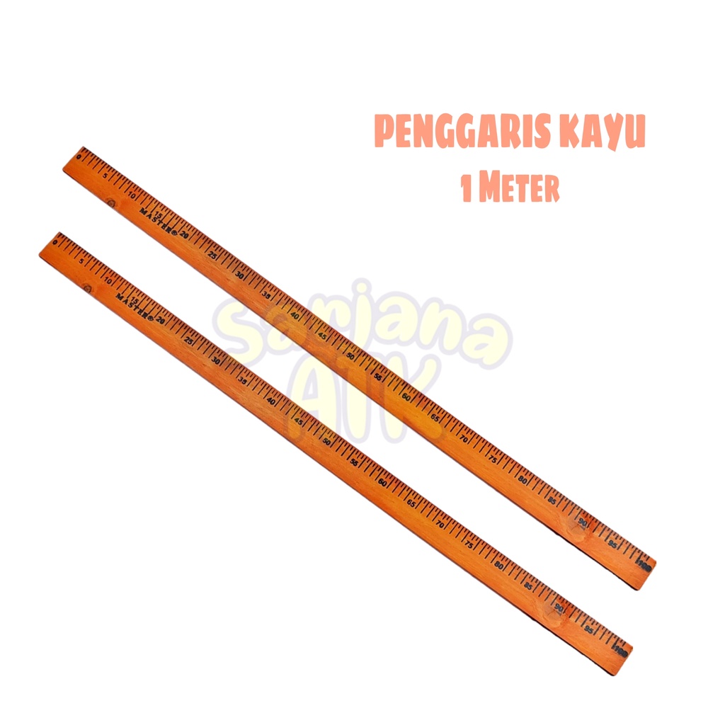 Jual Penggaris Kayu Panjang Meter Cm Shopee Indonesia