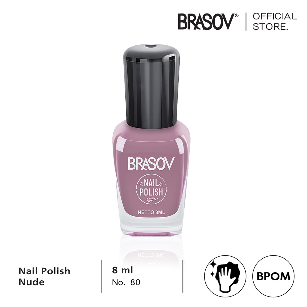 Jual BRASOV Kutek Cat Kuku Nude 8 ML BPOM Nail Polish Kutex Kuteks XX