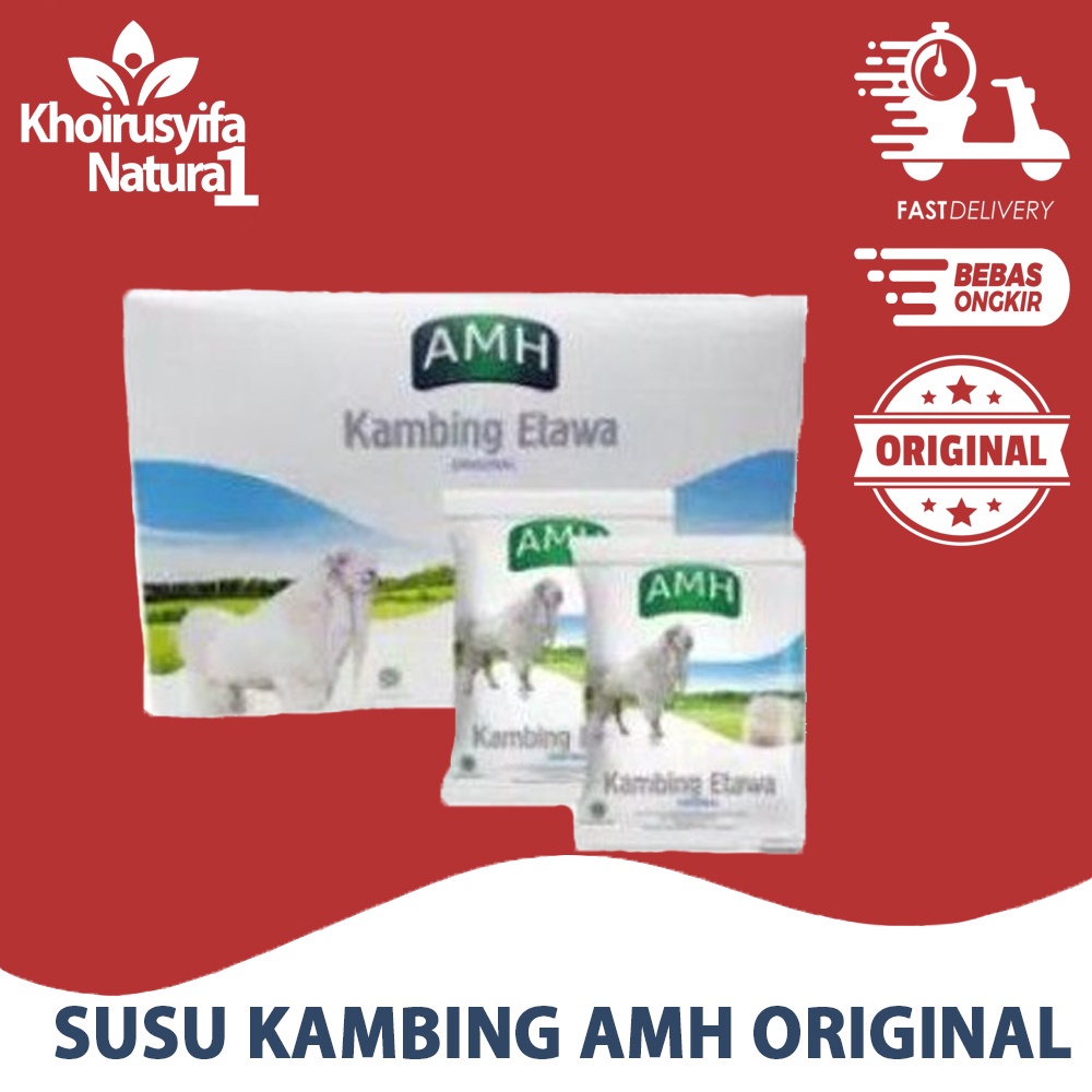 Jual Susu Kambing Etawa AMH Original Rasa Vanilla Per Box Isi 10 Sachet