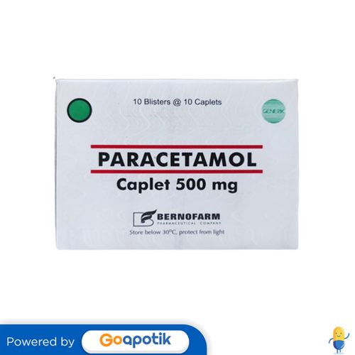 Jual PARACETAMOL BERNOFARM 500 MG BOX 100 KAPLET Shopee Indonesia