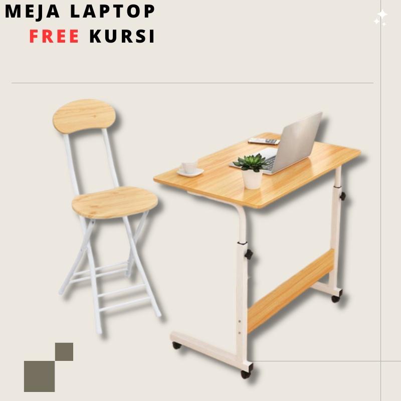 Jual Meja Lapto Roda Free Kursi Meja Laptop Lipat Adjustable Portable