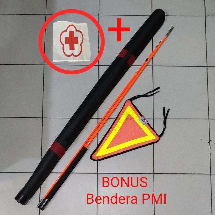 Jual Tiang Bendera Mobil Tambang Buggy Whip Meter Orange Soft