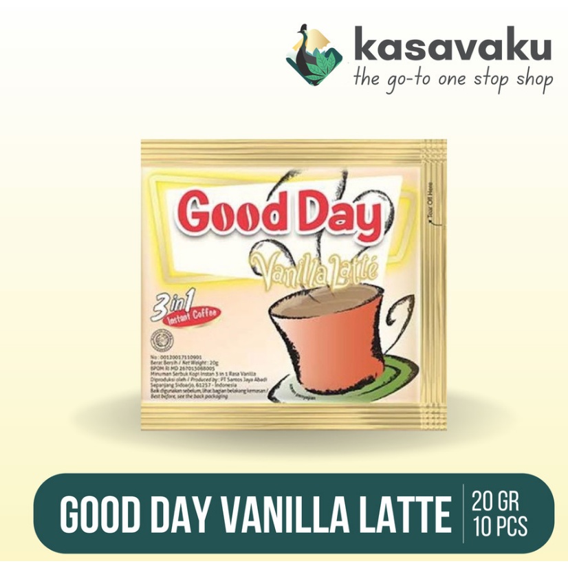 Jual Kopi Good Day Vanilla Latte 20g 1 Renceng Isi 10 Shopee Indonesia