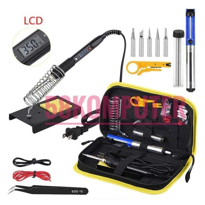 Jual Alat Solder Listrik Lengkap Set Paket Solder LCD Display 220V 60W