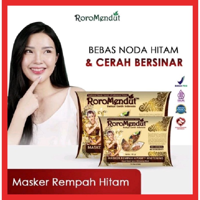 Jual Masker Rempah Hitam Roro Mendut Shopee Indonesia