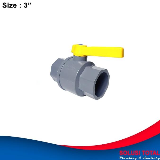 Jual Ball Valve Pvcbv Onda Polos Stop Kran Plastik Pvc Kuning Inch