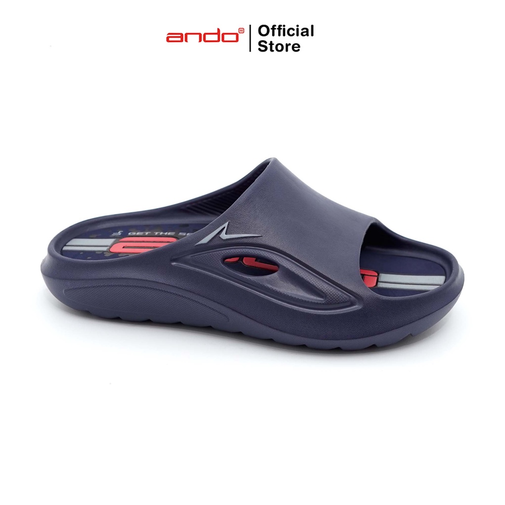 Jual Ando Official Sandal Selop Slip On Olympian Pria Dewasa Navy