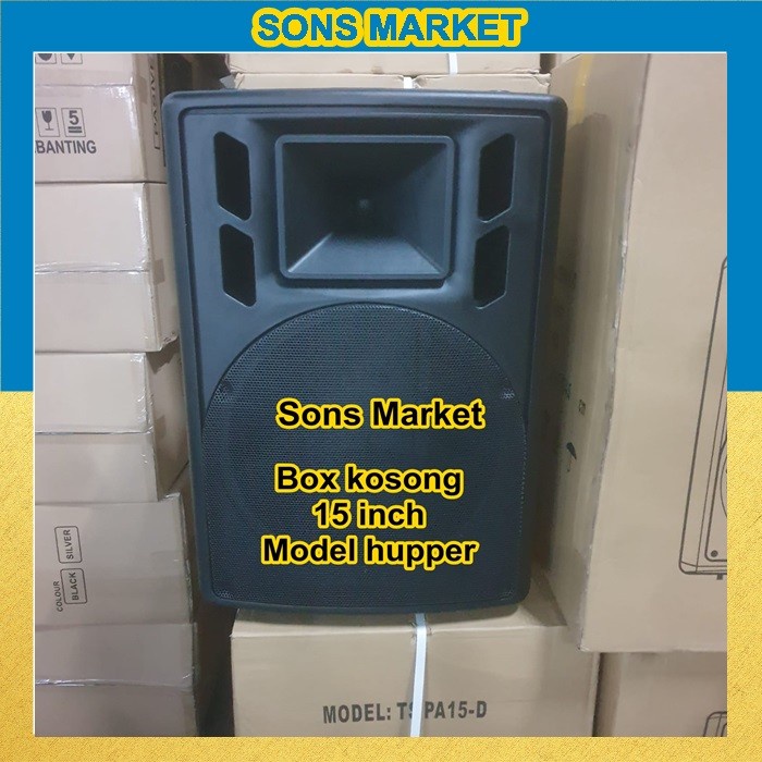 Jual Box Speaker Fiber Plastik 15 Inch Model HUPER Import Box Kosong