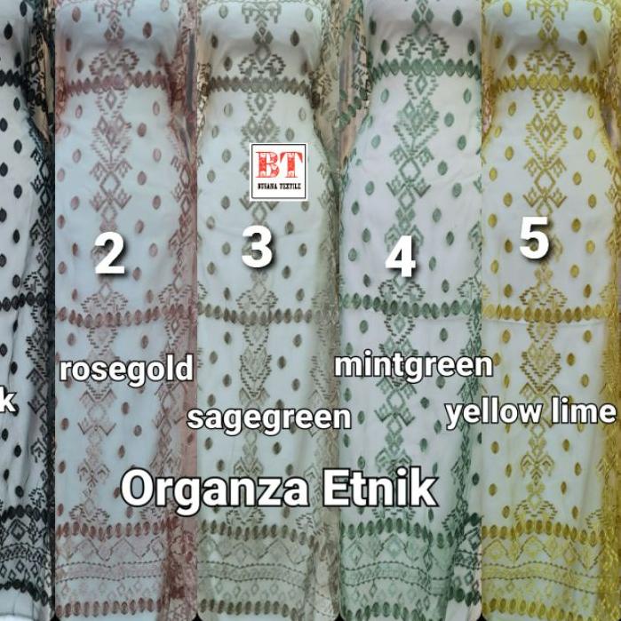 Jual Star Seller Kain Organza Etnik Shumba Organza Bordir Organza