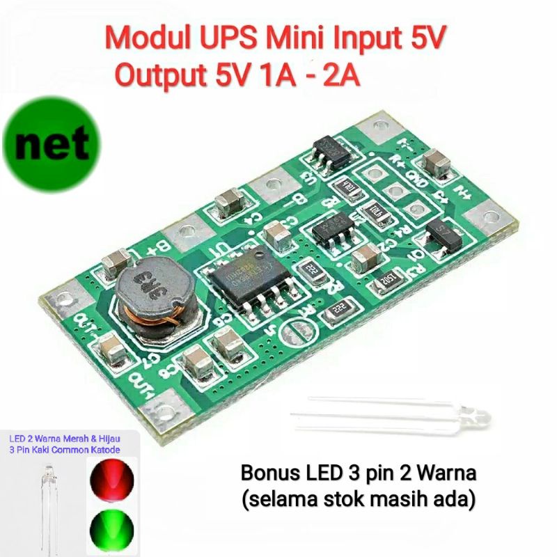 Jual Modul Kit DIY Mini UPS DC Backup Power Supply Input 5V Output 5V