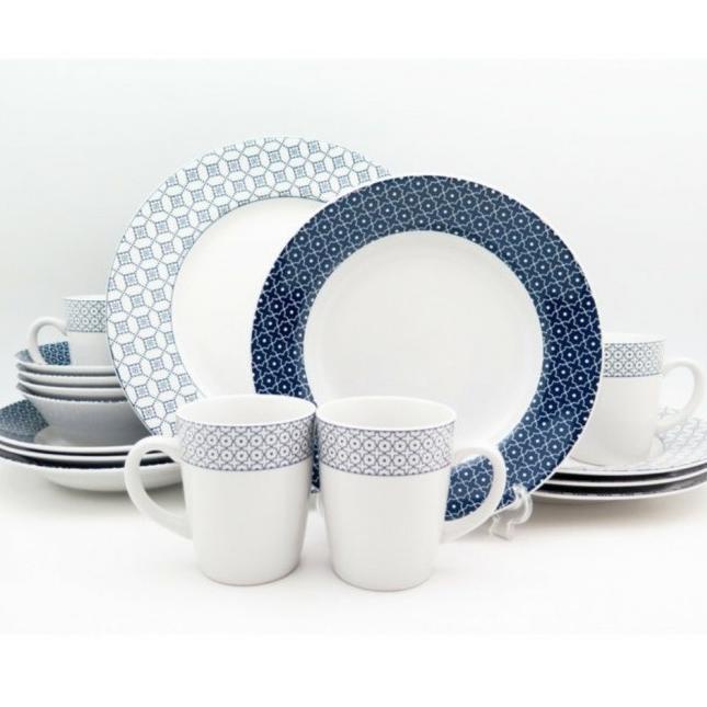 Jual Piring Set Keramik Blue Star Isi Pcs Dinner Set Bagus Shopee