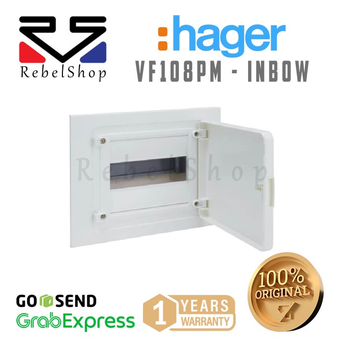 Jual HAGER KOTAK BOX MCB INBOW TANAM VF108PM PLAIN 8 MODUL GROUP