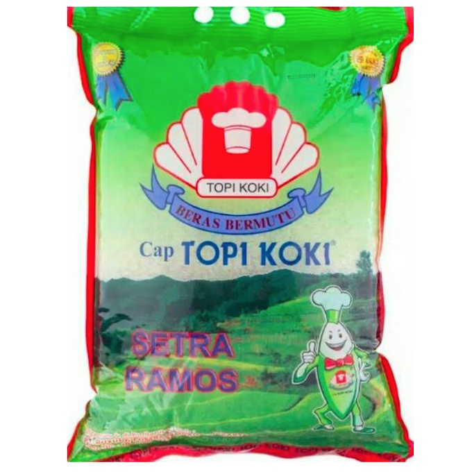 Jual Beras Topi Koki Setra Ramos 5 Kg Shopee Indonesia